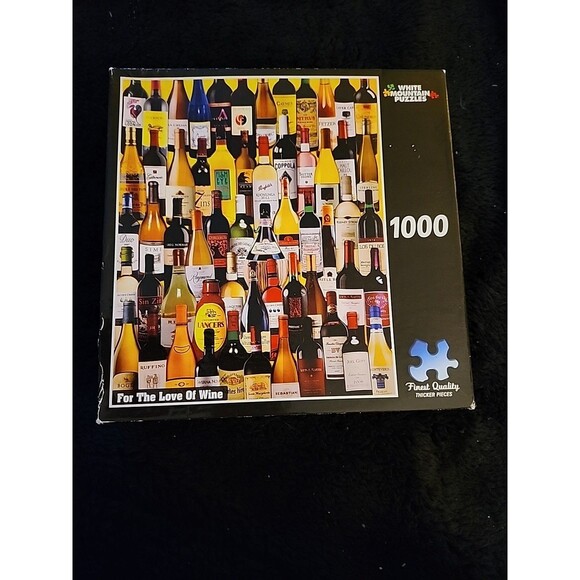 White Mountain 1000 Piece Jigsaw Puzzle FOR THE LOVE OF WINE Wine Bottles #1010T - Picture 6 of 9